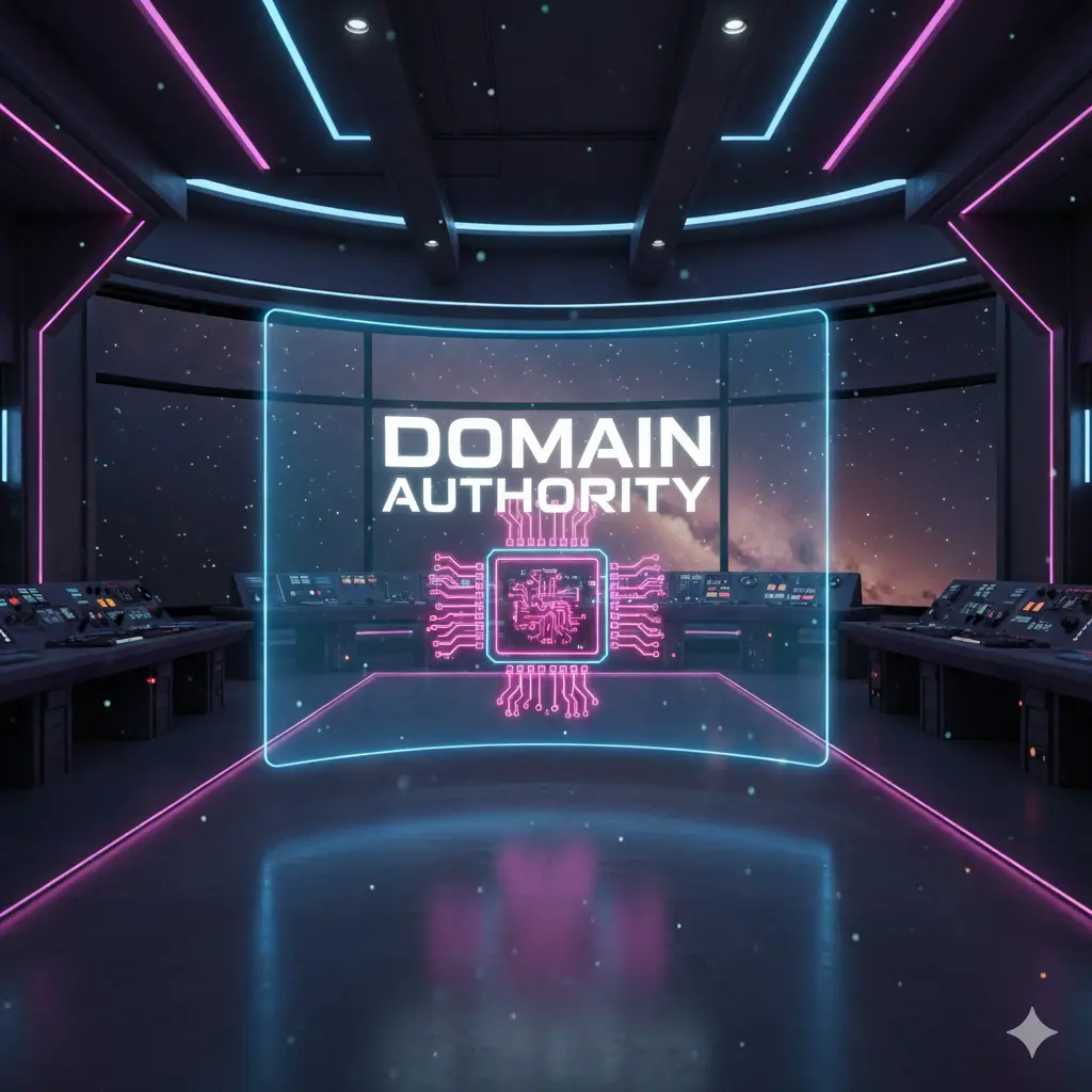 SEO Terms Explained image showing domain authority as a measure of a website’s trust and ranking strength on Google.